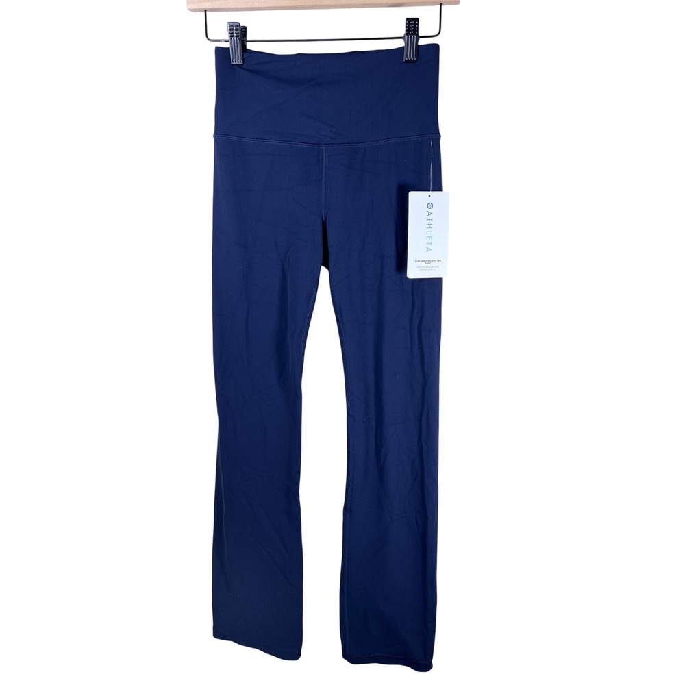 Athleta NWT Elation Straight Leg Pant XS Navy Blue‎